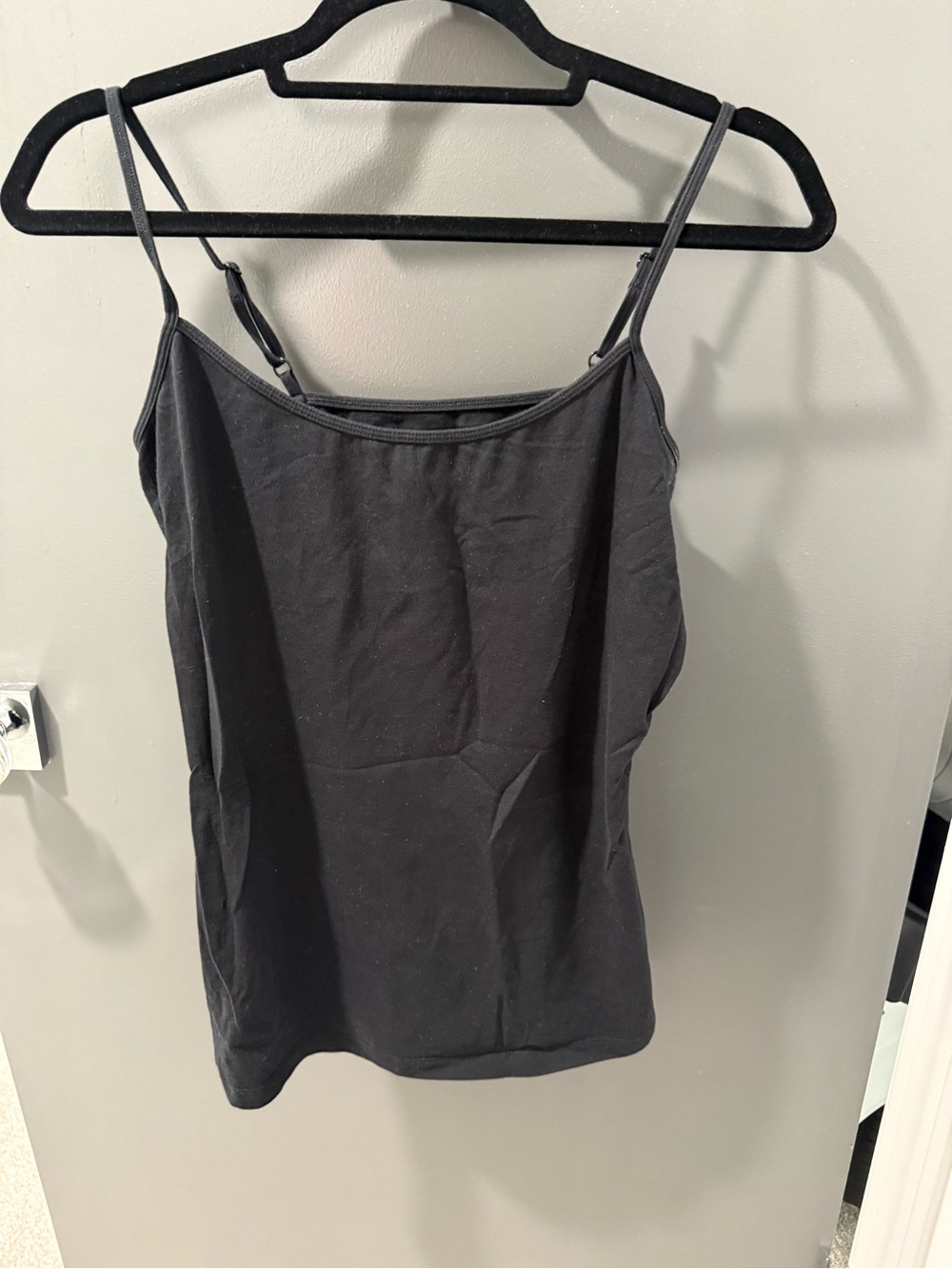 Halogen Classic Black Adjustable-Strap Camisole/Tank Top
